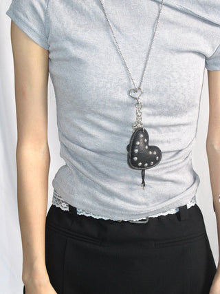 rivet heart necklace