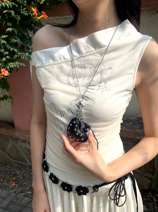 rivet heart necklace