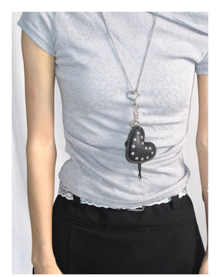 rivet heart necklace