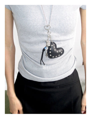 rivet heart necklace