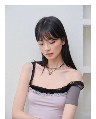 twin heart necklace