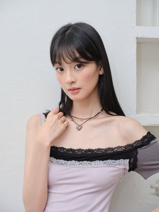 twin heart necklace