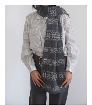 snowflake wool scarf