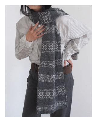 snowflake wool scarf