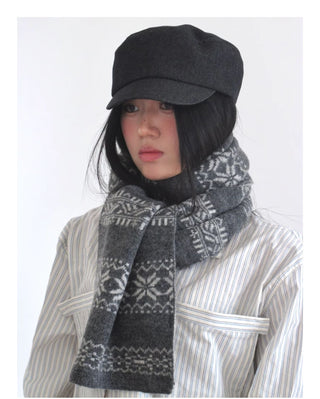 snowflake wool scarf