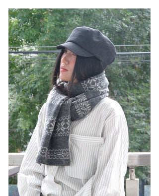 snowflake wool scarf
