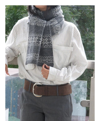 snowflake wool scarf