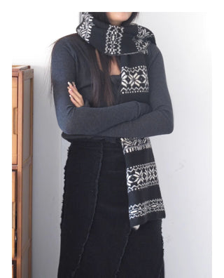 snowflake wool scarf