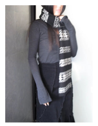 snowflake wool scarf