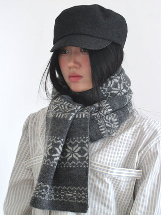snowflake wool scarf