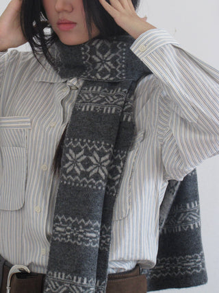 snowflake wool scarf