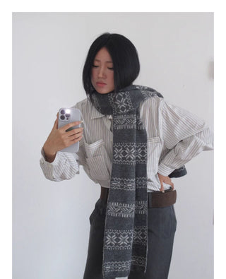 snowflake wool scarf