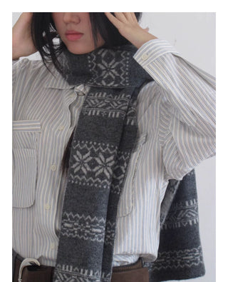 snowflake wool scarf
