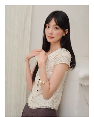 cross pearl bracelet