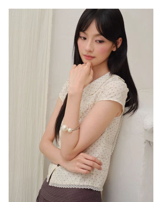 cross pearl bracelet