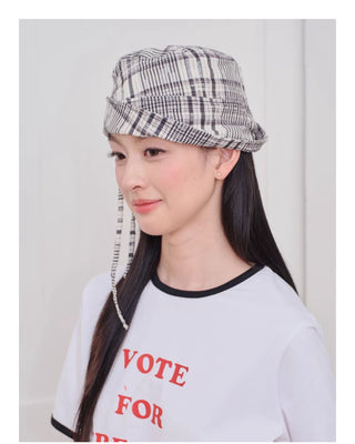 stripe bucket hat