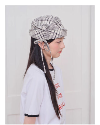 stripe bucket hat