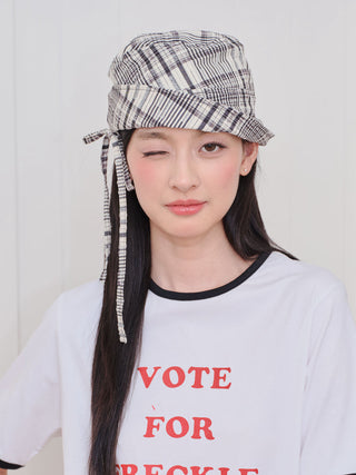 stripe bucket hat