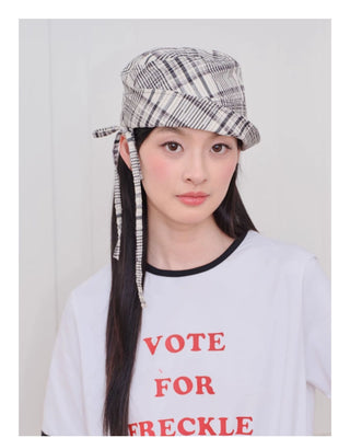 stripe bucket hat