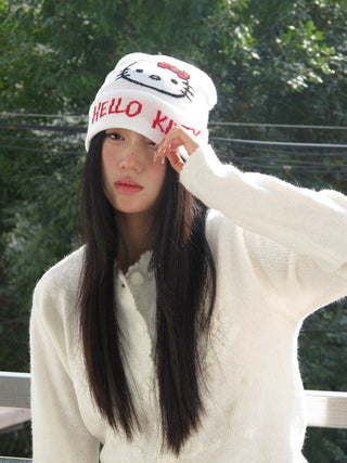 kitty knit hat