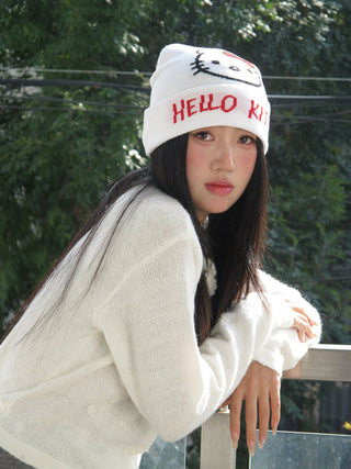 kitty knit hat