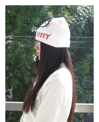 kitty knit hat