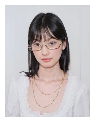 half-rim glasses