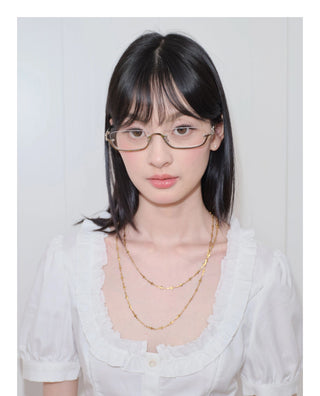 half-rim glasses