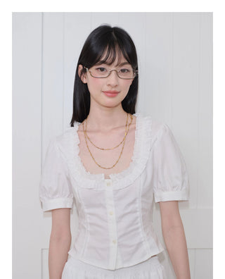 half-rim glasses