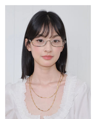 half-rim glasses