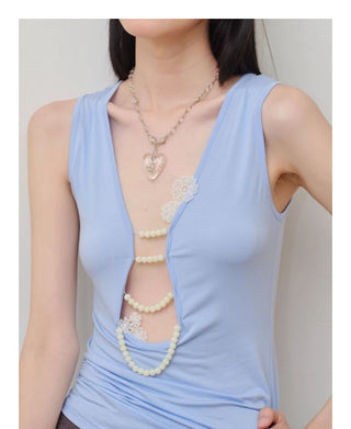cross silver necklace