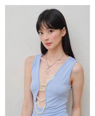 cross silver necklace