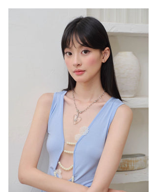 cross silver necklace