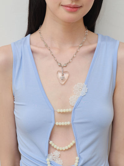 cross silver necklace