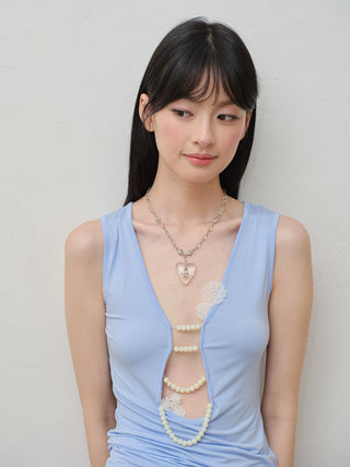cross silver necklace