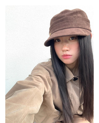 pleated wide brim
