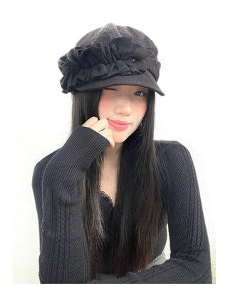 cotton newsboy cap