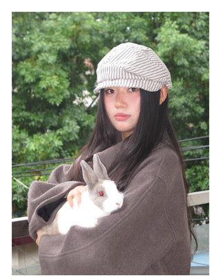 plain white beret