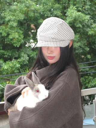 plain white beret