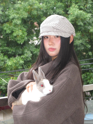 plain white beret