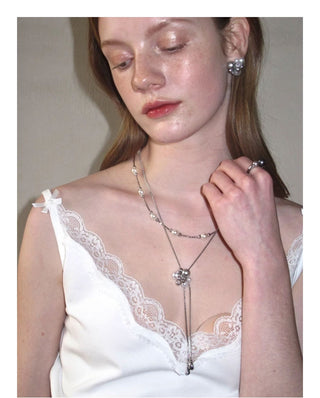 zircon pearl necklace