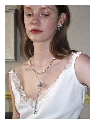 zircon pearl necklace