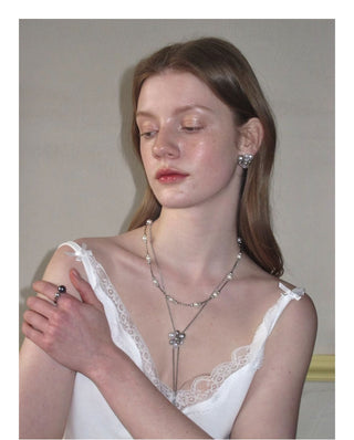 zircon pearl necklace