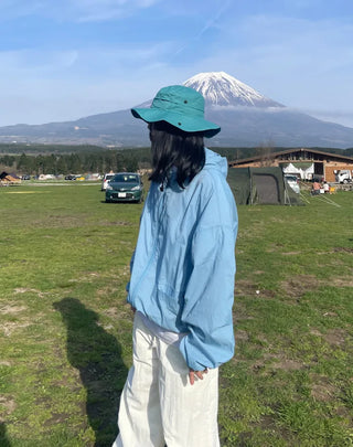 hoody nylon wind breaker