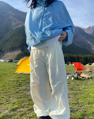 hoody nylon wind breaker