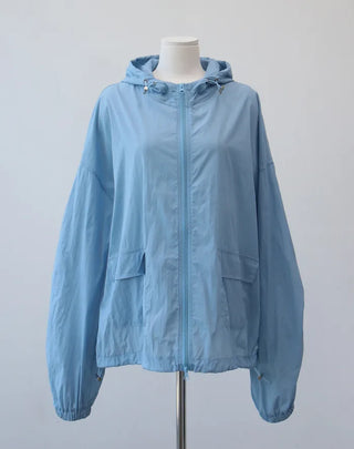 hoody nylon wind breaker