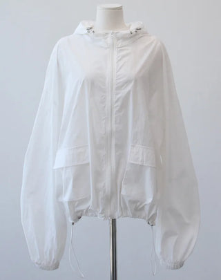 hoody nylon wind breaker