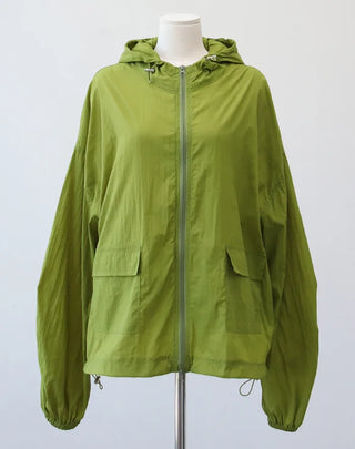 hoody nylon wind breaker