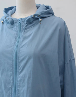 hoody nylon wind breaker