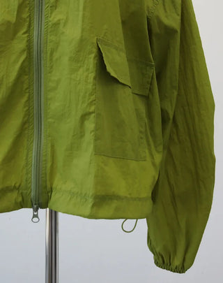 hoody nylon wind breaker